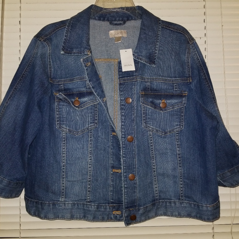 The Loft 3/4 length arms jean jacket